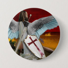 Chapa Redonda De 7 Cm lago del fuego