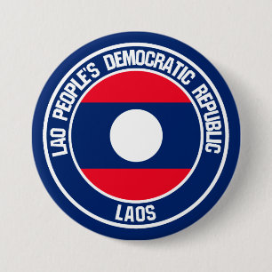 Chapa Redonda De 7 Cm Laos Round Emblem