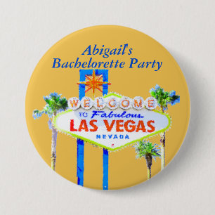Chapa Redonda De 7 Cm Las Vegas personalizado Bachelorette
