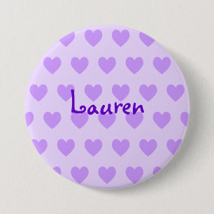 Chapa Redonda De 7 Cm Lauren en morado