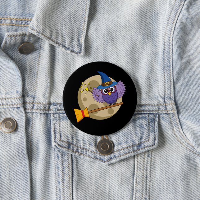 Chapa Redonda De 7 Cm Lechuza búho personalizado volando en la sala (In situ)