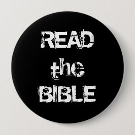 Chapa Redonda De 7 Cm Leer la Biblia en blanco y negro