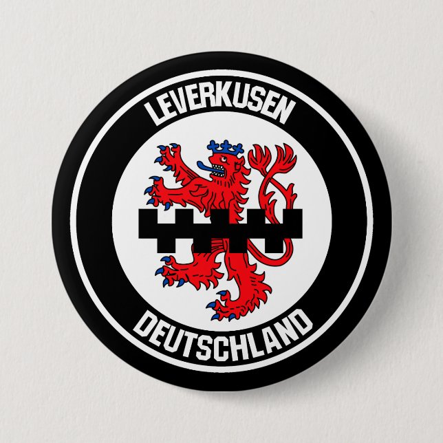 Chapa Redonda De 7 Cm Leverkusen Round Emblem (Anverso)
