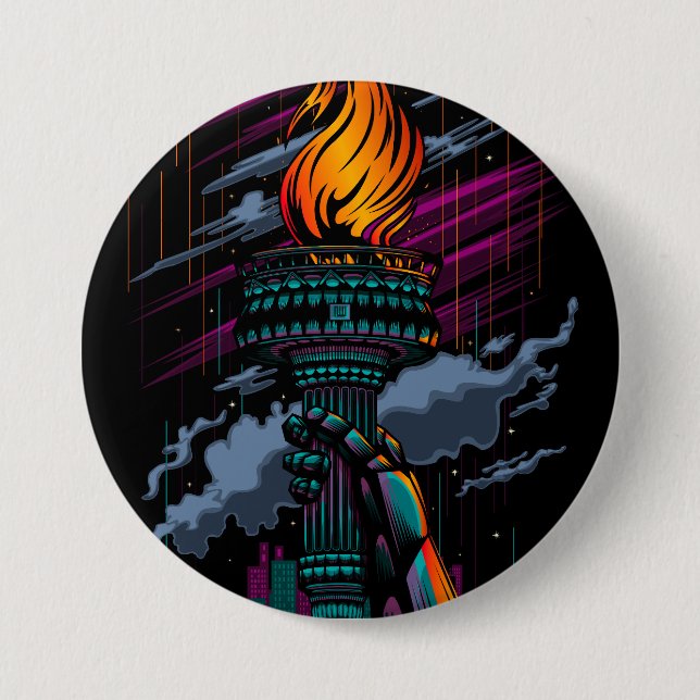 Chapa Redonda De 7 Cm Libertad (Anverso)