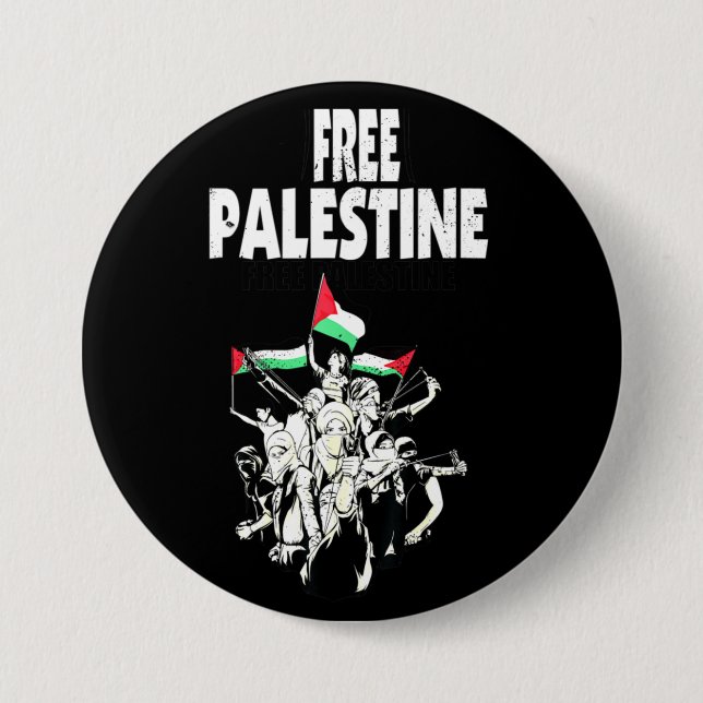 Chapa Redonda De 7 Cm Libertad para Palestina (Anverso)