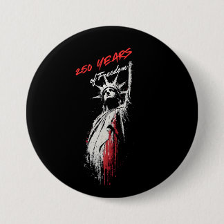 Chapa Redonda De 7 Cm Liberty Calling: 250 Years of America Freedom