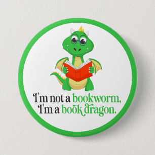 Chapa Redonda De 7 Cm Libro Divertido de Lectura - Bibliófilo