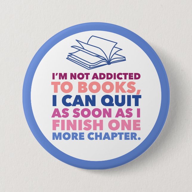 Chapa Redonda De 7 Cm Libros y lectura (Anverso)