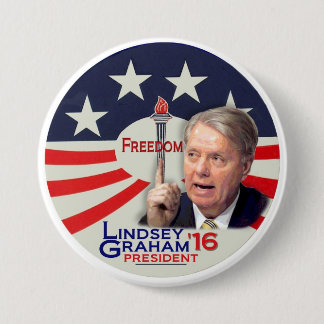 Chapa Redonda De 7 Cm Lindsey Graham para el presidente 2016