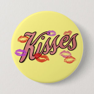 CHAPA REDONDA DE 7 CM LIP KISSES