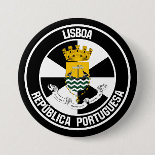 Chapa Redonda De 7 Cm Lisboa Round Emblem