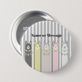 Chapa Redonda De 7 Cm Llamas personalizadas de color retro
