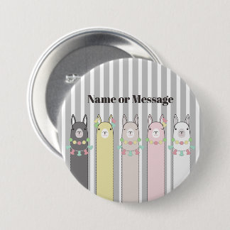 Chapa Redonda De 7 Cm Llamas personalizadas de color retro