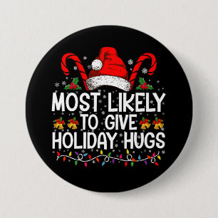Chapa Redonda De 7 Cm Lo Más Probable Es Que Los Navidades De Los Abrazo