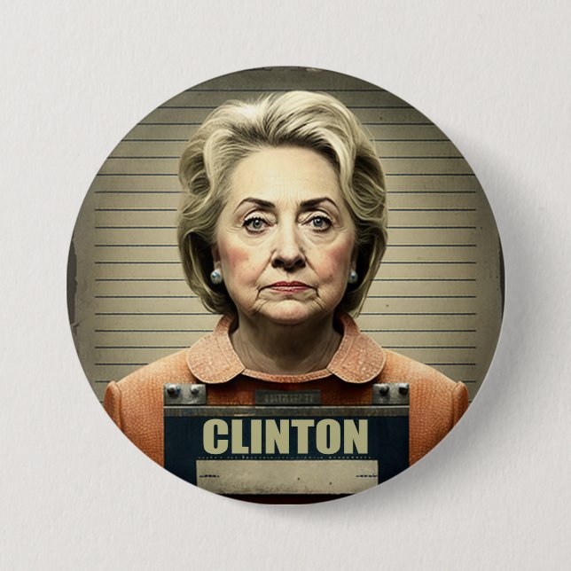 Chapa Redonda De 7 Cm Lock Her Up! - Hillary Clinton  (Anverso)
