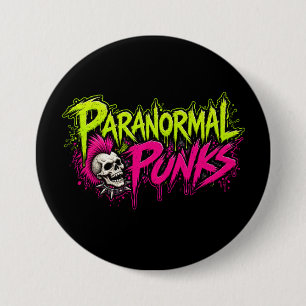 Chapa Redonda De 7 Cm Logo de Paranormal Punks Redondos