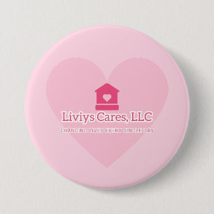 Chapa Redonda De 7 Cm Logotipo de Liviys Cares