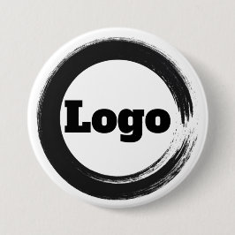 Chapa Redonda De 7 Cm Logotipo de marca de pequeña empresa simple promoc