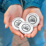 Chapa Redonda De 7 Cm Logotipo Y Lema De La Compañía personalizado Con P<br><div class="desc">Personalice un botón con esta plantilla simple y minimalista, y promueva su empresa o negocio para aumentar los clientes potenciales y generar más ventas. Añade tus detalles, todo el estilo de texto, colores, tamaños se pueden modificar para adaptarlos a tus necesidades. Si necesita ayuda o elementos coincidentes, póngase en contacto...</div>