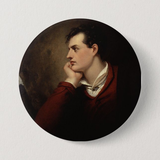 Chapa Redonda De 7 Cm Lord Byron (Anverso)