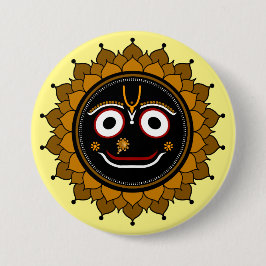 Chapa Redonda De 7 Cm Lord Jagannath Devotional - Hare Krishna