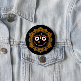 Chapa Redonda De 7 Cm Lord Jagannath Devotional - Hare Krishna