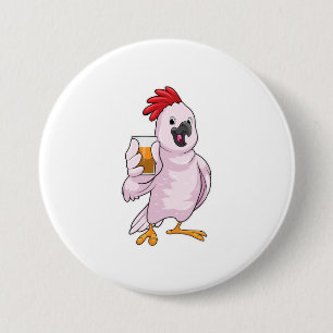 Chapa Redonda De 7 Cm Loro con jugo