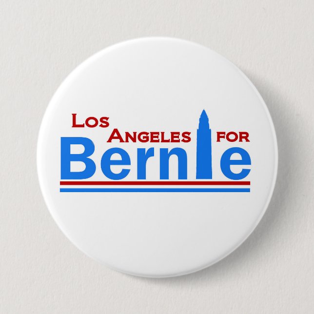 Chapa Redonda De 7 Cm Los Ángeles para Bernie (Anverso)