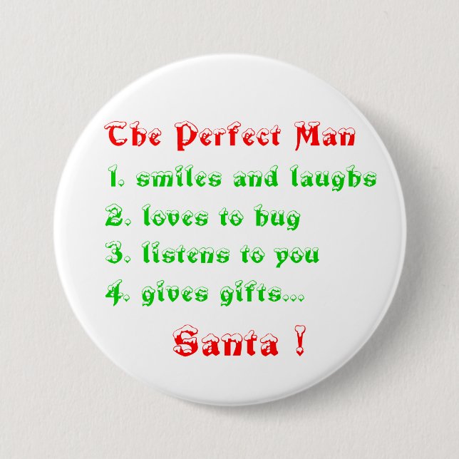 Chapa Redonda De 7 Cm Los botones del hombre perfecto (Anverso)