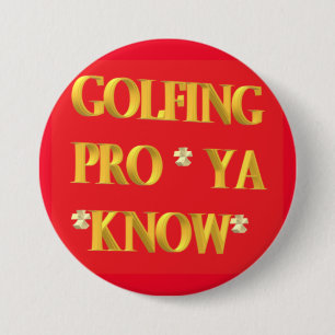 Chapa Redonda De 7 Cm Los lugares de golf diseñan textos de gran tamaño