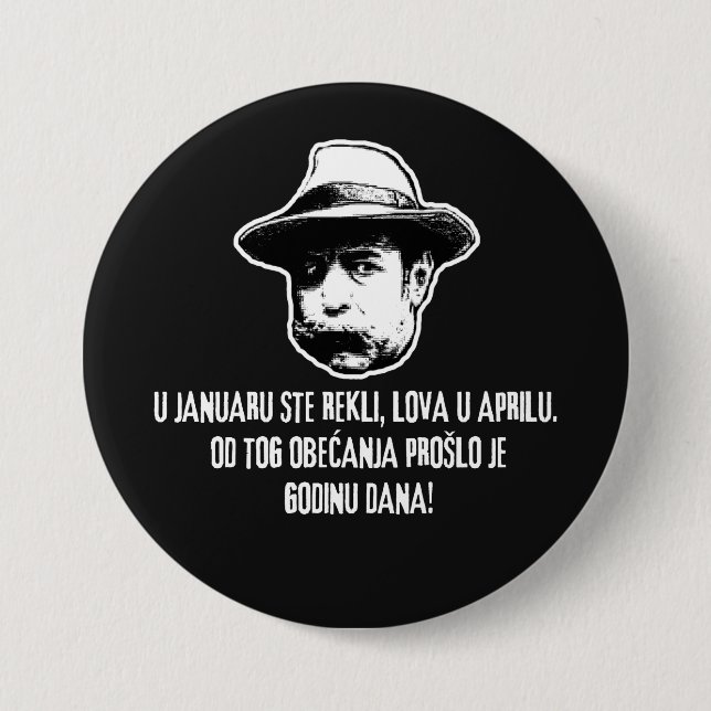 Chapa Redonda De 7 Cm Lova U Aprilu  (Anverso)