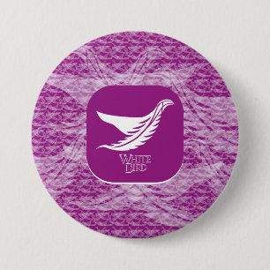 CHAPA REDONDA DE 7 CM LOVE WHITE BIRD BY MASANSER