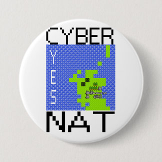 Chapa Redonda De 7 Cm Lrg de la insignia de CYBERNAT