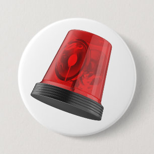 Chapa Redonda De 7 Cm Luz de baliza de emergencia giratoria roja