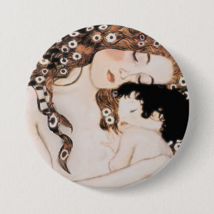 Chapa Redonda De 7 Cm Madre y niño Gustavo Klimt