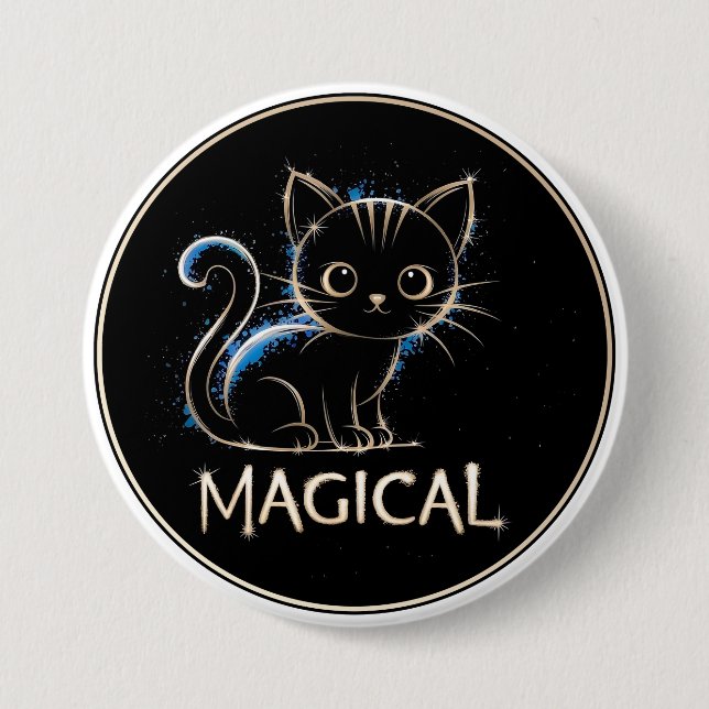 Chapa Redonda De 7 Cm Magisches Kätzchen (Anverso)