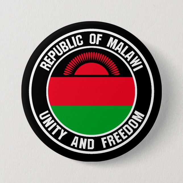 Chapa Redonda De 7 Cm Malawi Round Emblem (Anverso)