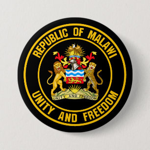 Chapa Redonda De 7 Cm Malawi Round Emblem