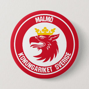 Chapa Redonda De 7 Cm Malmö Round Emblem