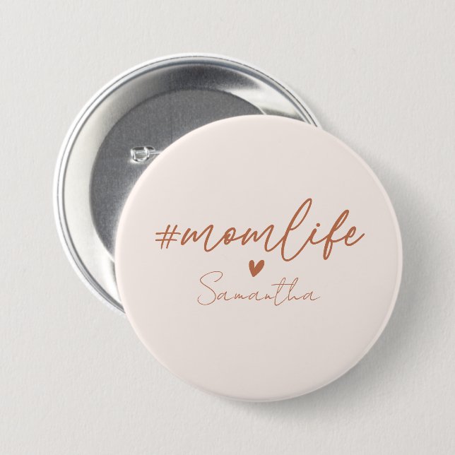 Chapa Redonda De 7 Cm Mama Life (Anverso y reverso)