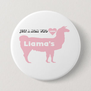 Chapa Redonda De 7 Cm Mama Llama mamá rosa ama a liama