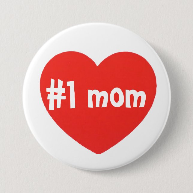 Chapa Redonda De 7 Cm mamá número uno (Anverso)