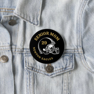 Chapa Redonda De 7 Cm Mamá Senior Vintage Casco de Fútbol Personalizado