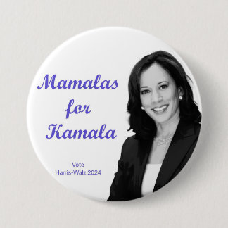 Chapa Redonda De 7 Cm Mamalas para Kamala