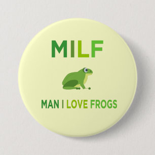 Chapa Redonda De 7 Cm man i love frogs