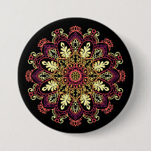Mándala de oro de lujo - Loto ornamental dorado