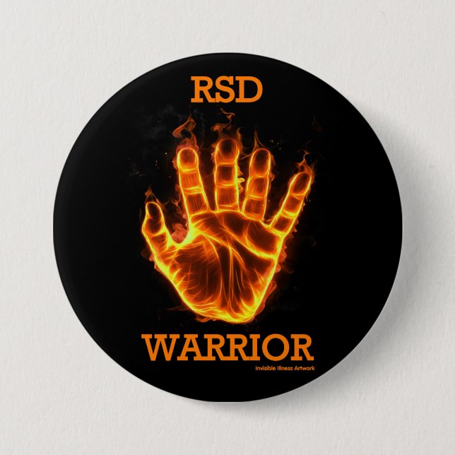 Chapa Redonda De 7 Cm Mano/Flames...RSD (Anverso)