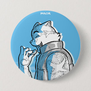 Chapa Redonda De 7 Cm MAOR 3" Button - 'Bold' Series: Amin