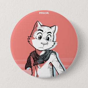 Chapa Redonda De 7 Cm MAOR 3" Button - 'Bold' Series: Maor