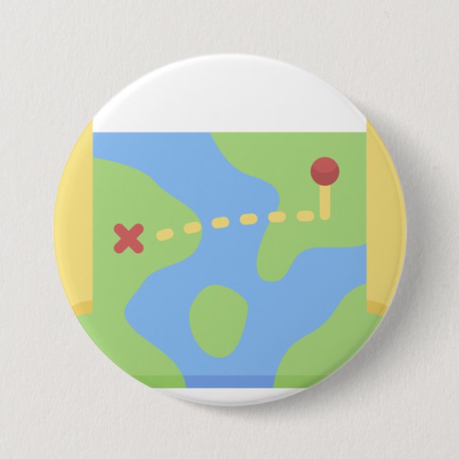 Chapa Redonda De 7 Cm Mapa (Anverso)